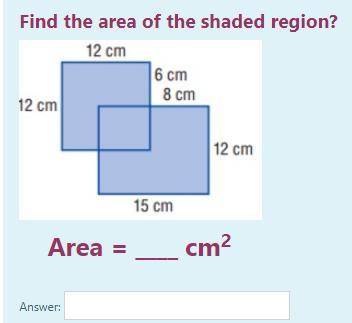 Find the area of the shaded region?