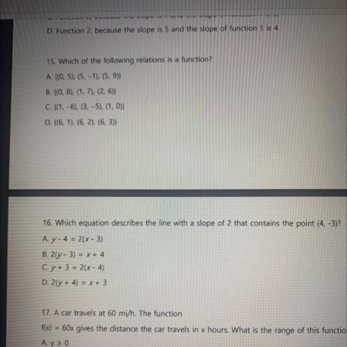 Can someone answer 15 and 16 please I will mark u as brainliest