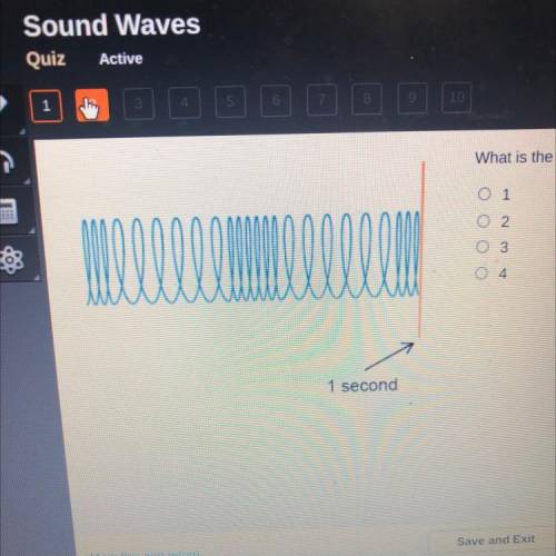 What is the frequency of this wave
1
2
3
4