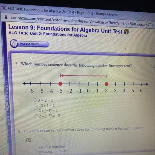 Lesson 9: Foundations for Algebra Unit Test
ALG 1A:R Unit 2: Foundations for Algebra