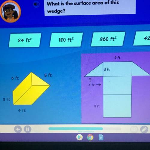 What is the surface area of this wedge ?