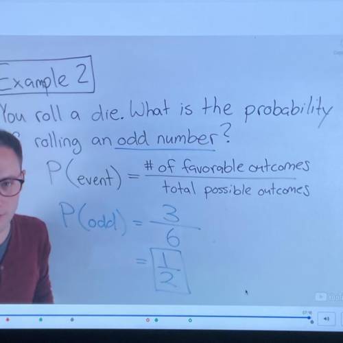 In example 2, what is the probability of rolling a number greater than 2?

In example 2, what is t