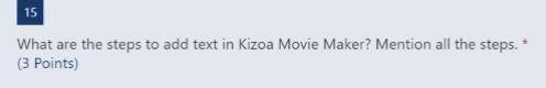 What are the steps to add text in Kinzoa Movie Maker?
