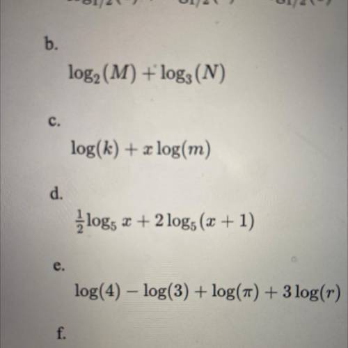 Log2 (M) + log3 (N)
how do you solve??