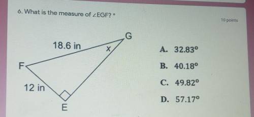 6. What is the measure of LEGF?
