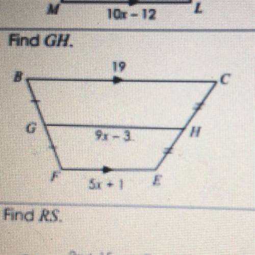 I need x and GH there is two answer to this!! Please help