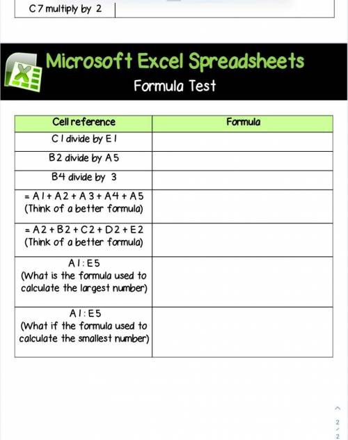 Solve all the equations in the pictures above the way you would in excel