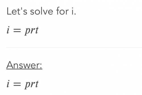 Solve the formula for tt in terms of P,P, II and r.r.