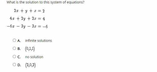 What is the solution to this system of equations?