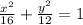 \frac{x^2}{16} +\frac{y^2}{12} =1
