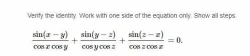 Help plz using sine and cosine sum and differences equations
