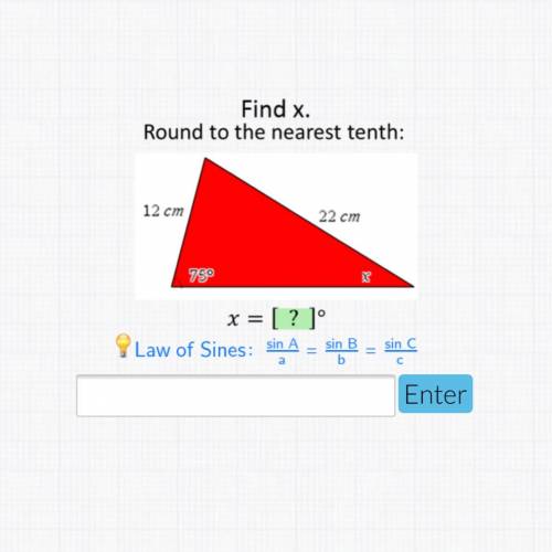 Find x and round to the nearest tenth:)