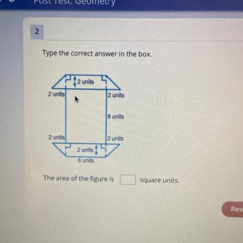 The area of the figure is how many square units?