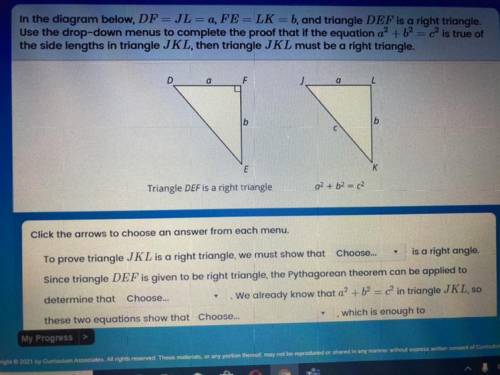 Pls help

In the diagram below, DF = JL = a, FE=LK =b, and triangle DEP is a right triangle
Use th