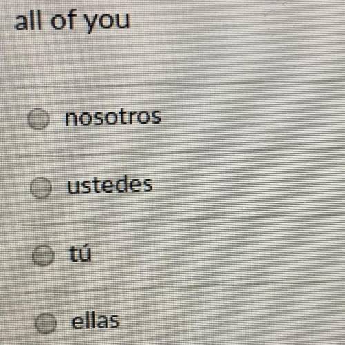 PLEASE HELP!!! choose the spanish subject pronoun that would replace the given subject