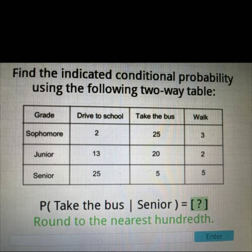 P(take the bus) seniors =