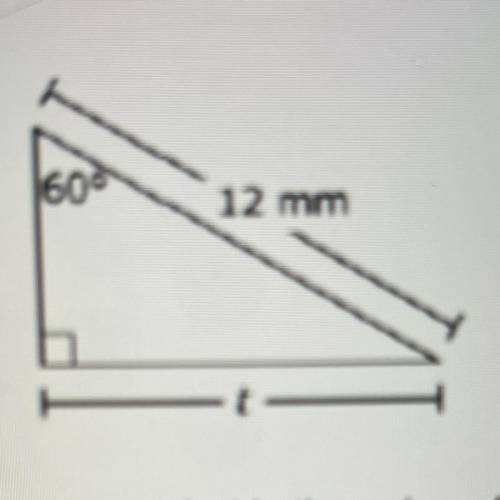 ANSWER QUICKLY PLEASE!!

A right triangle and some of its measurements are shown in this diagram.