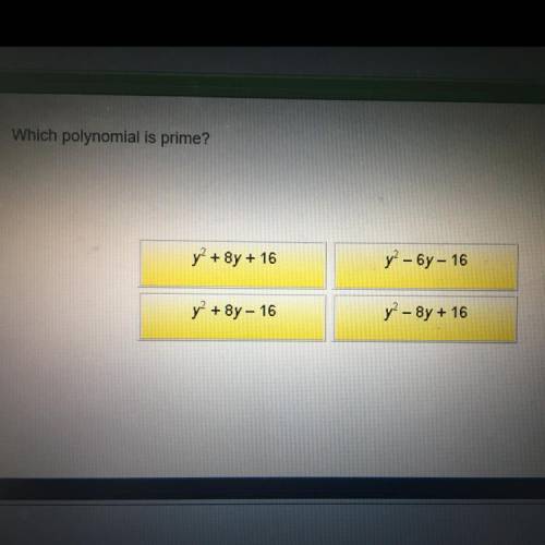 Which polynomial is prime?