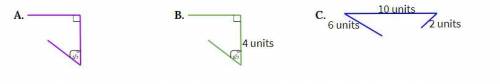 Explain whether the following diagrams create the conditions to form a unique triangle, more than o