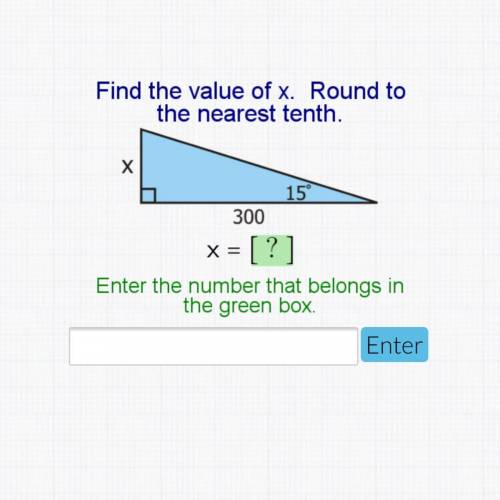 Find the value of x and round