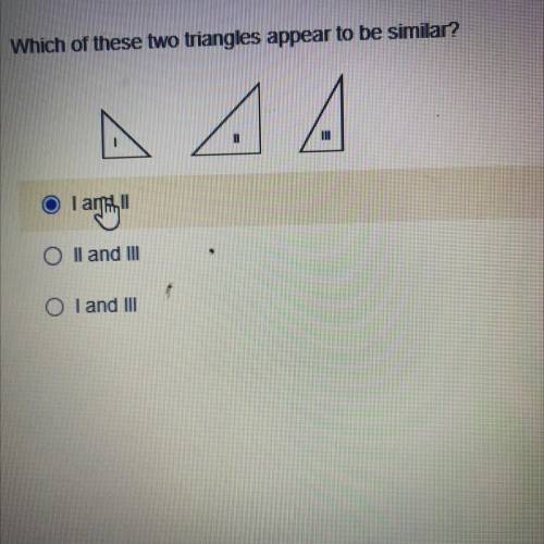 Which of these two triangles appear to be similar