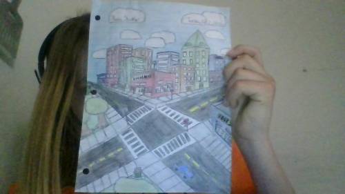 Okay this is for art class two point perspective city , is it good?
srry that it is blurry.