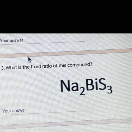 What is the fixed ratio of this compound?
HELP ASAP!!