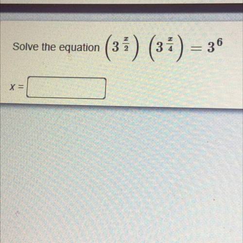Please help solve for X