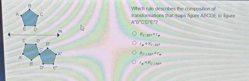 Which rule describes the composition of transformations that maps figure ABCDE to figure A B C D
