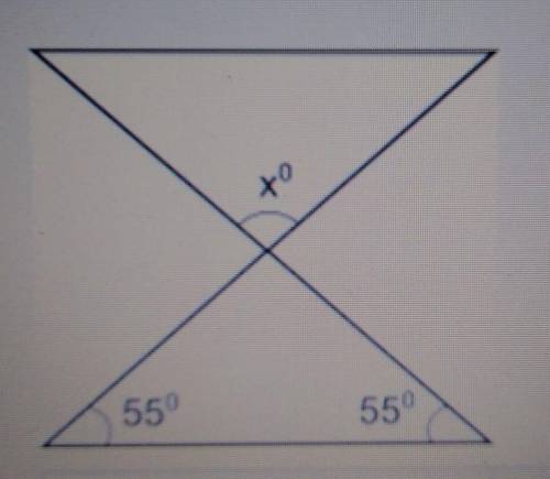 Find the measure of angle x in the figure below:6570110125​