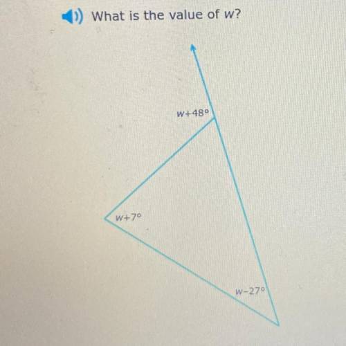 What is the value of w?