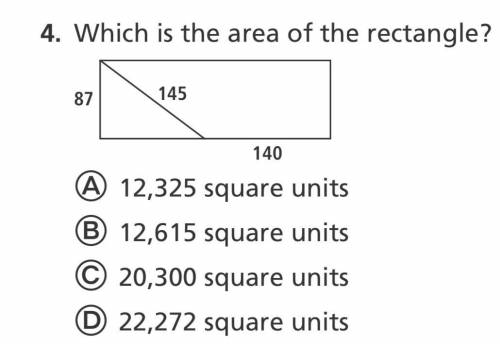 Which is the area of the rectangle? I need it now plsss