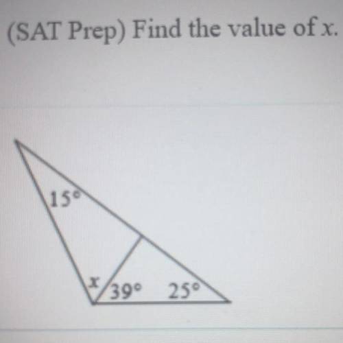 Find the value of x for this figure