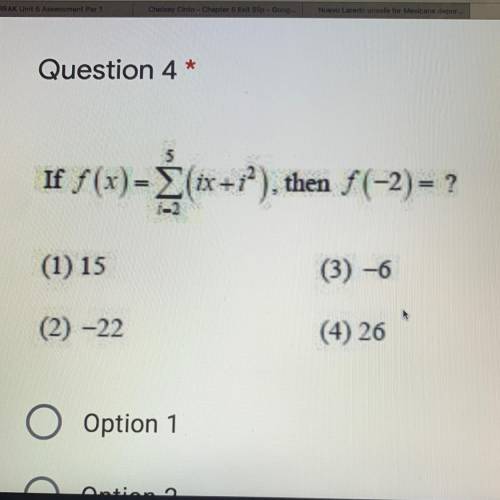 If f(x) =Σ(ix-i^2), then f(-2) =?