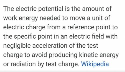 What is electric potential ​