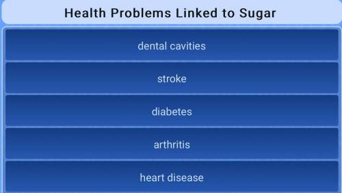 What are the health problems linked to sugar?