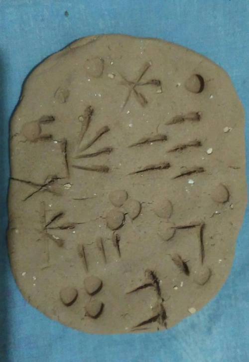 Can you believe it I found a clay tablet from Mohenjo Daro last week​