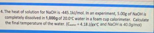 Calculate the final temperature of the water.