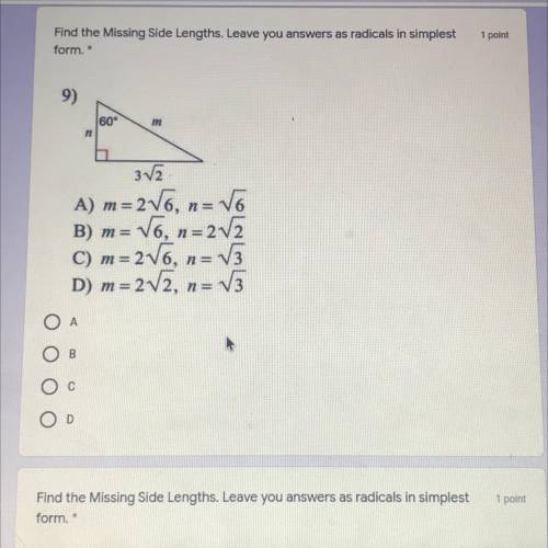 What’s the answer (multiple choice) m