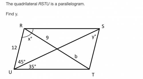 Find y in the parallelogram