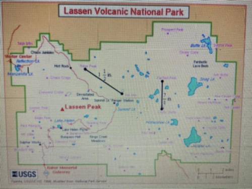 HELPPP!!!

Nicole measured some distances on a map of Lassen Volcanic National Park. The scale on