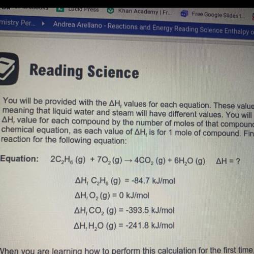 You will be provided with the AH values for each equation. These values are state dependent,

mean