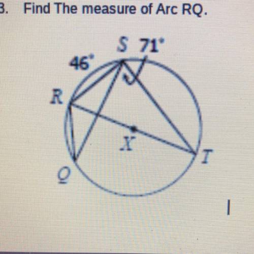 Find The measure of Arc RQ.