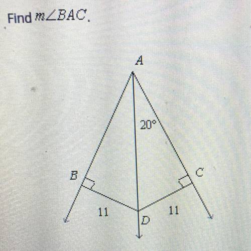 Find mZBAC
A
20°
B
11
11