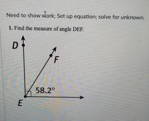 What is the measure of angle DEF.​