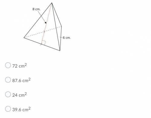 Find the total surface area of the pyramid. (will give brainliest asap!)