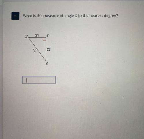 What is the measure of angle X?_