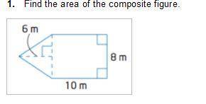 Find the composite area of the shape