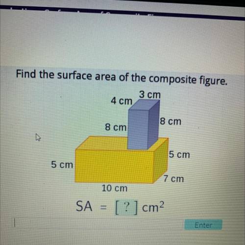Find the surface area of the composite figure.