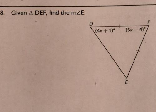 Help find angle E please ​